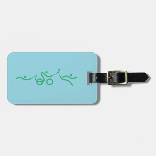 Triathlon-coola och unik design bagagebricka (Horisontell Framsida)