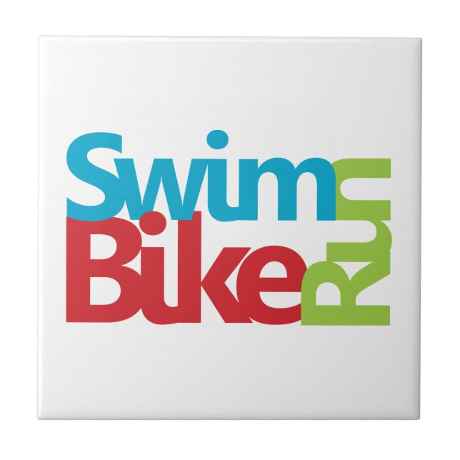 Triathlon-coola och unik design kakelplatta (Framsidan)