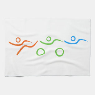 Triathlon-coola och unik design kökshandduk
