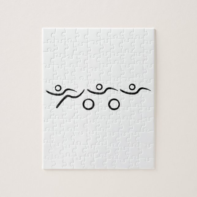 Triathlon-coola och unik design pussel (Vertikal)