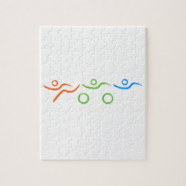 Triathlon-coola och unik design pussel (Vertikal)