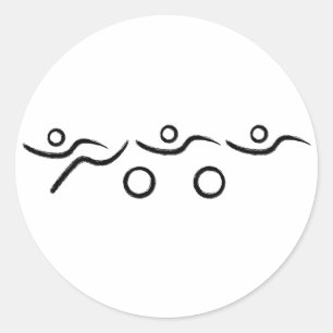 Triathlon-coola och unik design runt klistermärke
