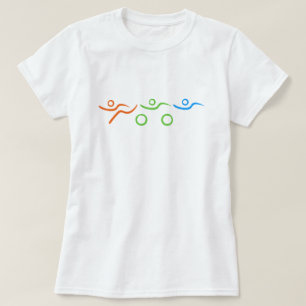 Triathlon-coola och unik design t shirt