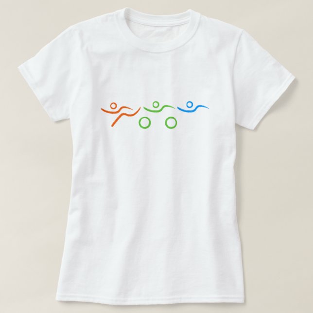 Triathlon-coola och unik design t shirt (Design framsida)