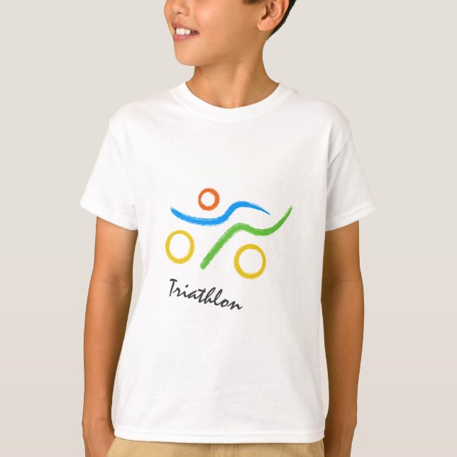 Triathlon-coola och unik design t shirt (Framsida)