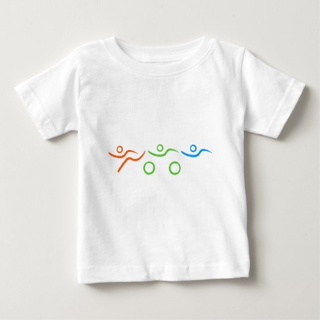 Triathlon-coola och unik design t shirt (Framsida)