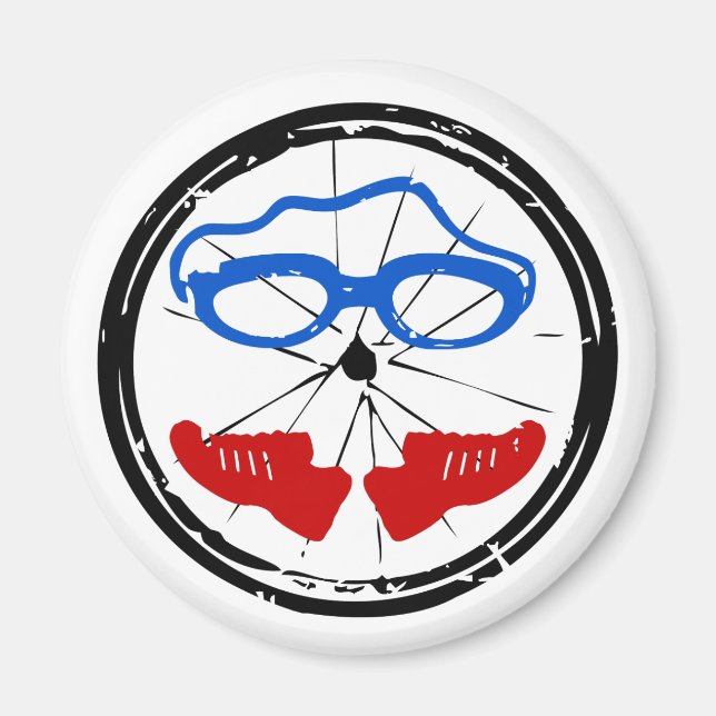 Triathlon-coolans konstnärliga logotyp magnet (Framsidan)