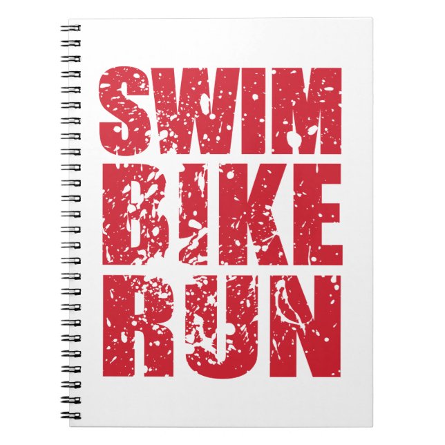 Triathlon-coolans utformning anteckningsbok (Framsidan)
