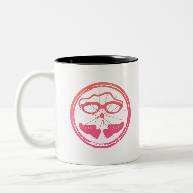 Triathlon coolt design Två-Tonad mugg (Vänster)