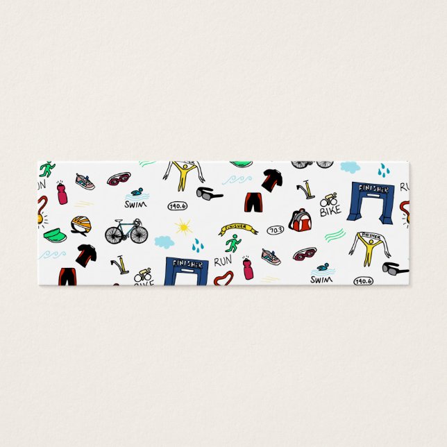 Triathlon Doodles Litet Visitkort (Framsidan)