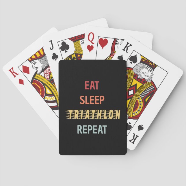 Triathlon - Eat Sömnera Triathlon Repeat Casinokort (Baksidan)