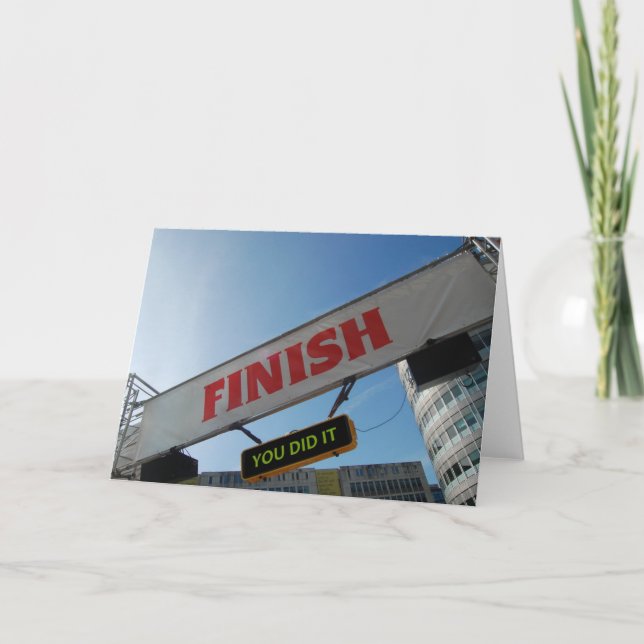 Triathlon eller maratonefterbehandlare kort (Framsida)