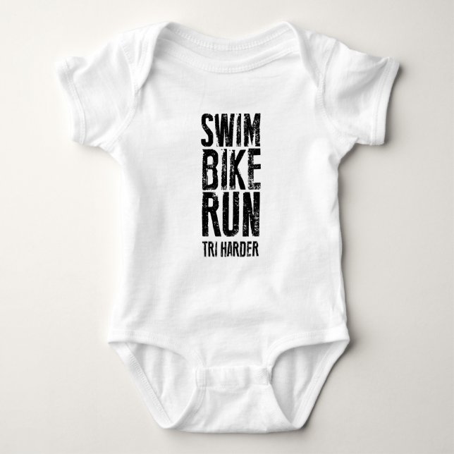 Triathlon för simmacykelspringa tee shirt (Framsida)