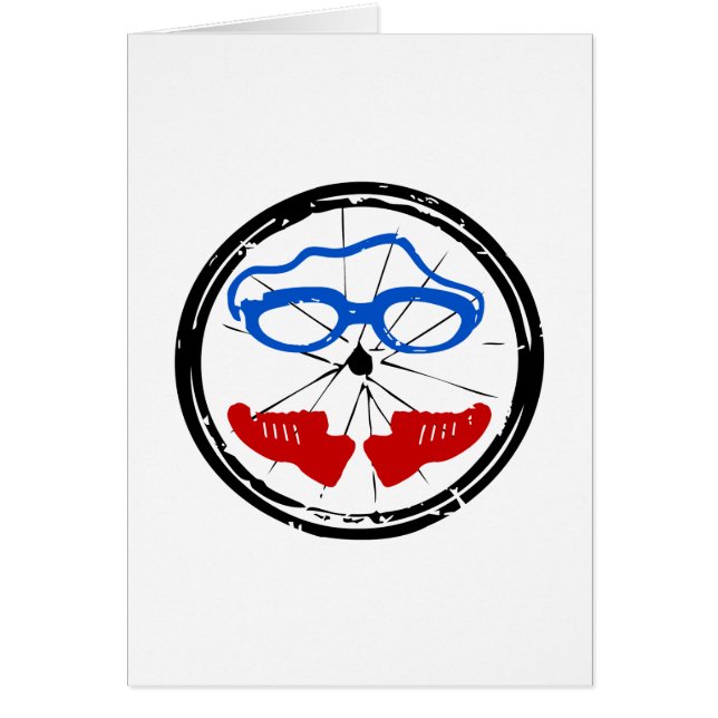Triathlon Freak logotyp Hälsningskort (Framsidan)