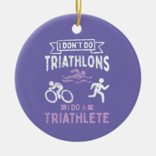 Triathlon Funny Julgransprydnad Keramik
