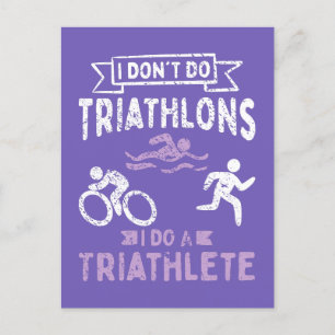 Triathlon Funny Vykort