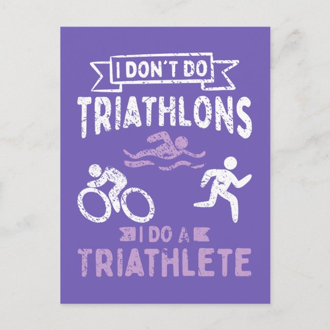 Triathlon Funny Vykort (Framsida)