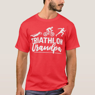Triathlon Grandpa Tävling Sport Swimming Cycling R T Shirt