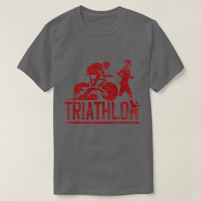 Triathlon Grunge 2 T Shirt (Design framsida)