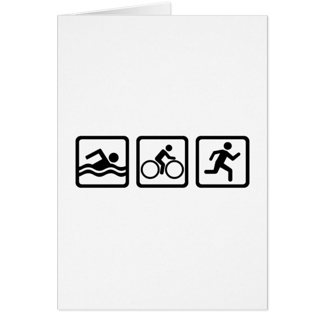 Triathlon Hälsningskort (Framsidan)
