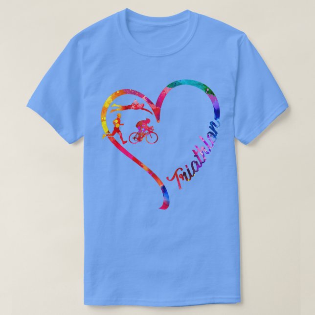 Triathlon heart t shirt (Design framsida)