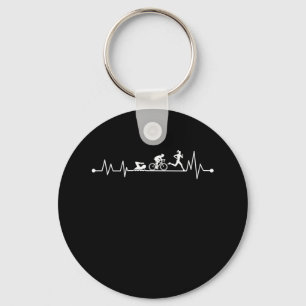TRIATHLON HEARTBEAT T SHIRT NYCKELRING