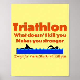 Triathlon Humor Skriv ut Poster
