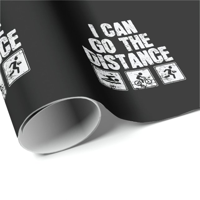 Triathlon I Can Go The Distance Presentpapper (Rullad Hörn)