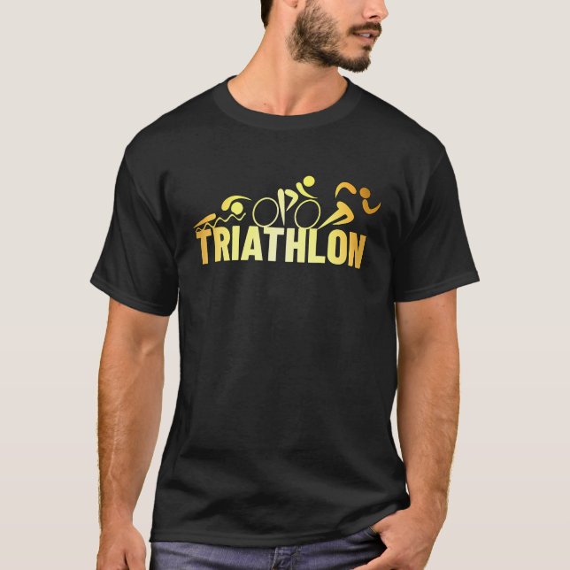 Triathlon I Runing Cycling Swimming Triathlet T Shirt (Framsida)
