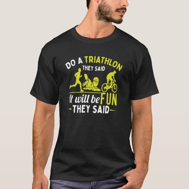 Triathlon-Idrottsman T Shirt (Framsida)