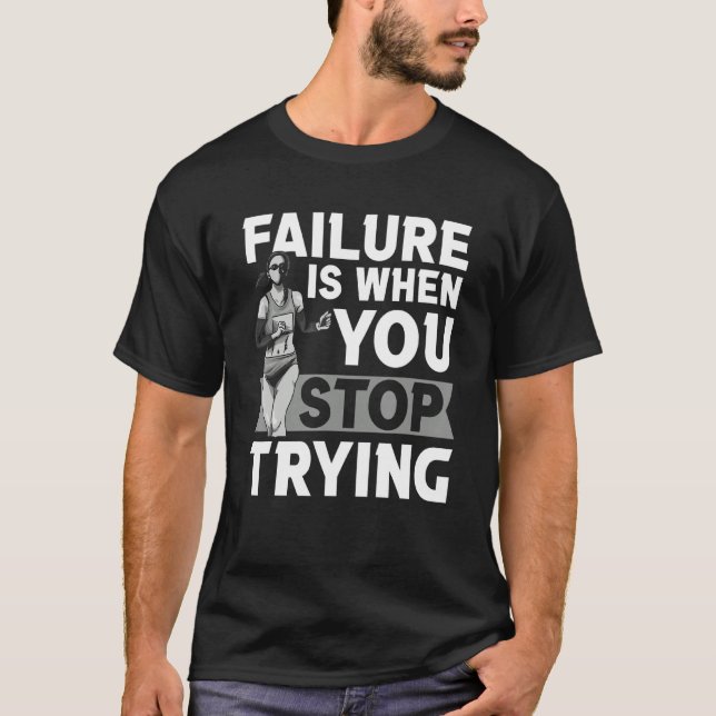 Triathlon Inspired Triathlete Related Running T Shirt (Framsida)
