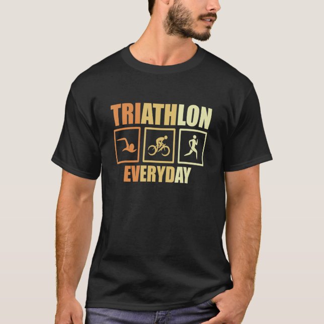 Triathlon Instruktör för Triathlete Coach T Shirt (Framsida)