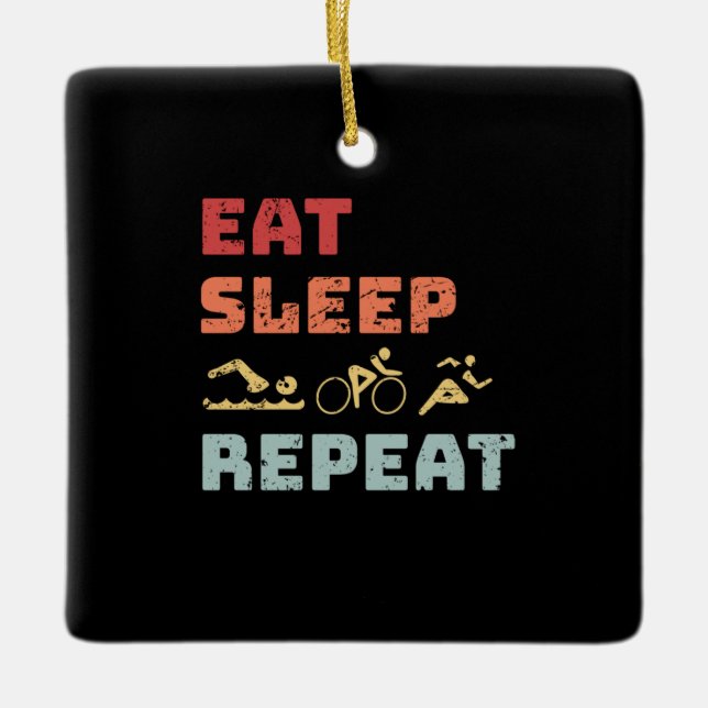 Triathlon Julgransprydnad Keramik (Framsida)