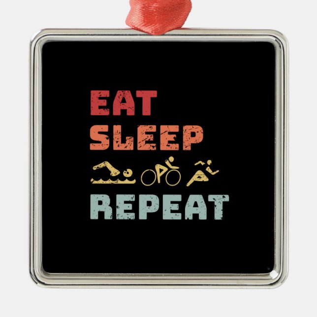 Triathlon Julgransprydnad Metall (Framsidan)