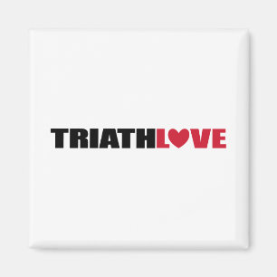 Triathlon Kärlek för simmare, cykler och Springer Magnet