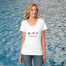 Triathlon kärlek to tri pictogram t-shirt