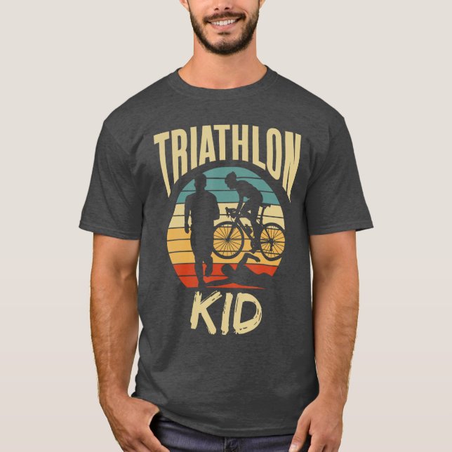 Triathlon Kid Sport Loverriathlete boy T Shirt (Framsida)