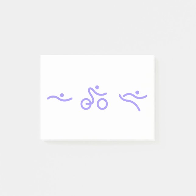 Triathlon Light lila logotyp Post-it Block (Framsida)
