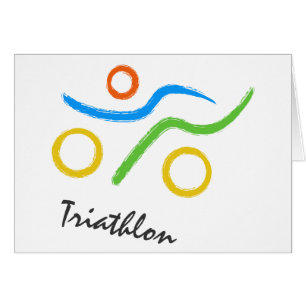 Triathlon-logotyp Hälsningskort
