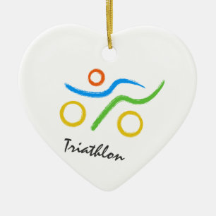 Triathlon-logotyp Julgransprydnad Keramik