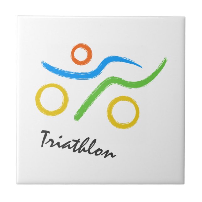 Triathlon-logotyp Kakelplatta (Framsidan)