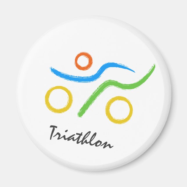 Triathlon-logotyp Magnet (Framsidan)