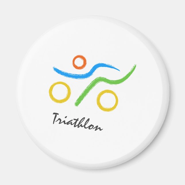 Triathlon-logotyp Magnet (Framsidan)