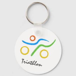 Triathlon-logotyp Nyckelring