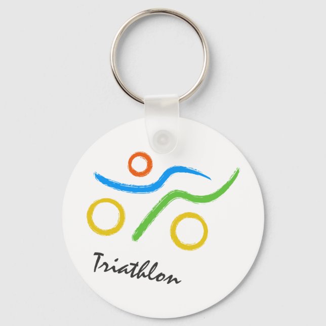 Triathlon-logotyp Nyckelring (Framsida)