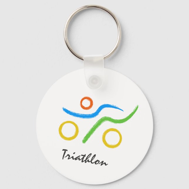 Triathlon-logotyp Nyckelring (Framsida)