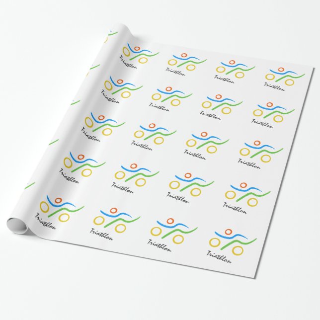 Triathlon-logotyp Presentpapper (Utrullad)