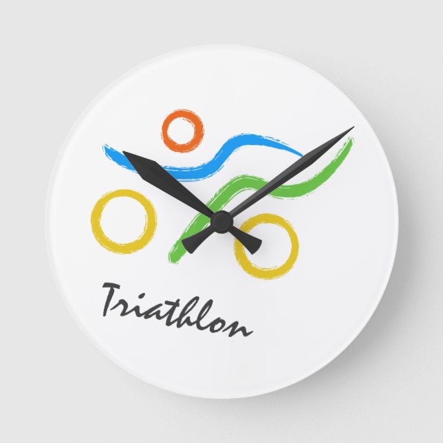 Triathlon-logotyp Rund Klocka (Framsida)