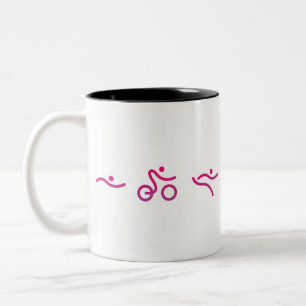 Triathlon-logotyp Två-Tonad Mugg