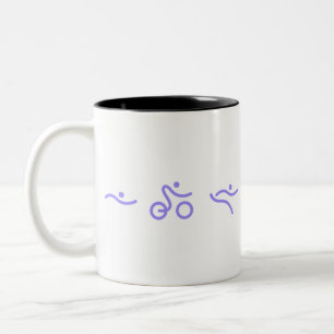 Triathlon-logotyp Två-Tonad Mugg